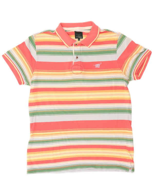 Henry Cottons Herre Slim Fit Polo Shirt Medium Flerfarvet Stribet Bomuld