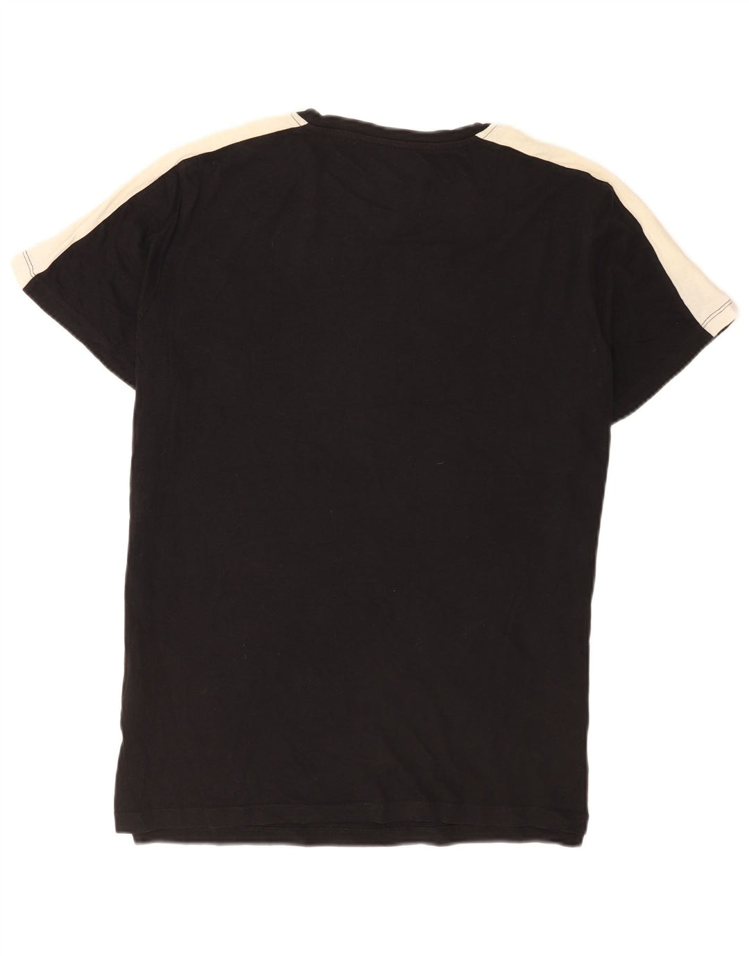 Jack & Jones Herre T-Shirt Top Stor Sort Colourblock Bomuld