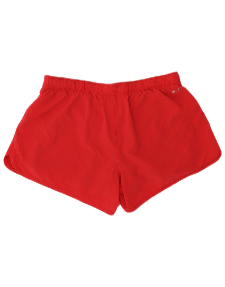 NIKE Dame Dri Fit Sportshorts UK 16 Large Rød Polyester