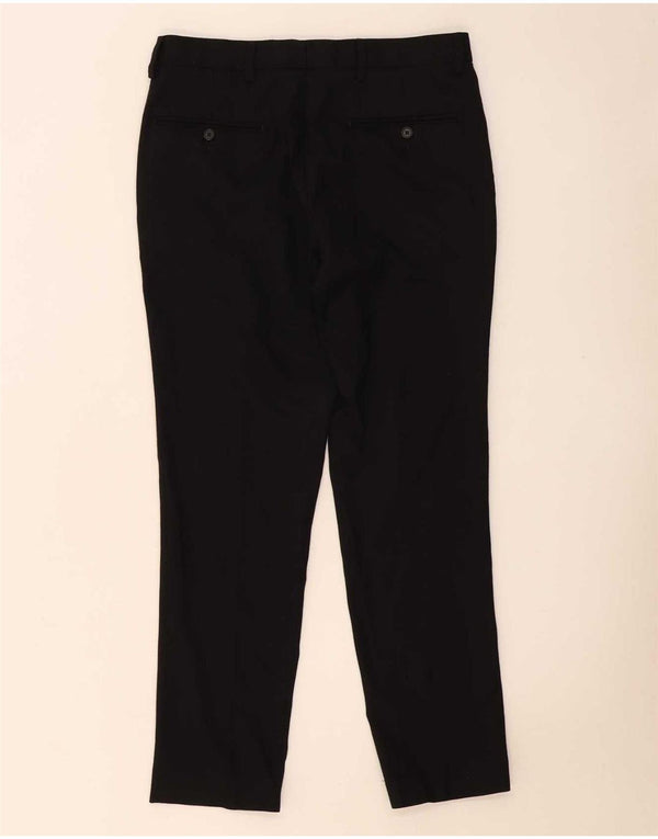 Marks & Spencer Herre Slim Fit Suit Bukser W32 L29 Sort Uld
