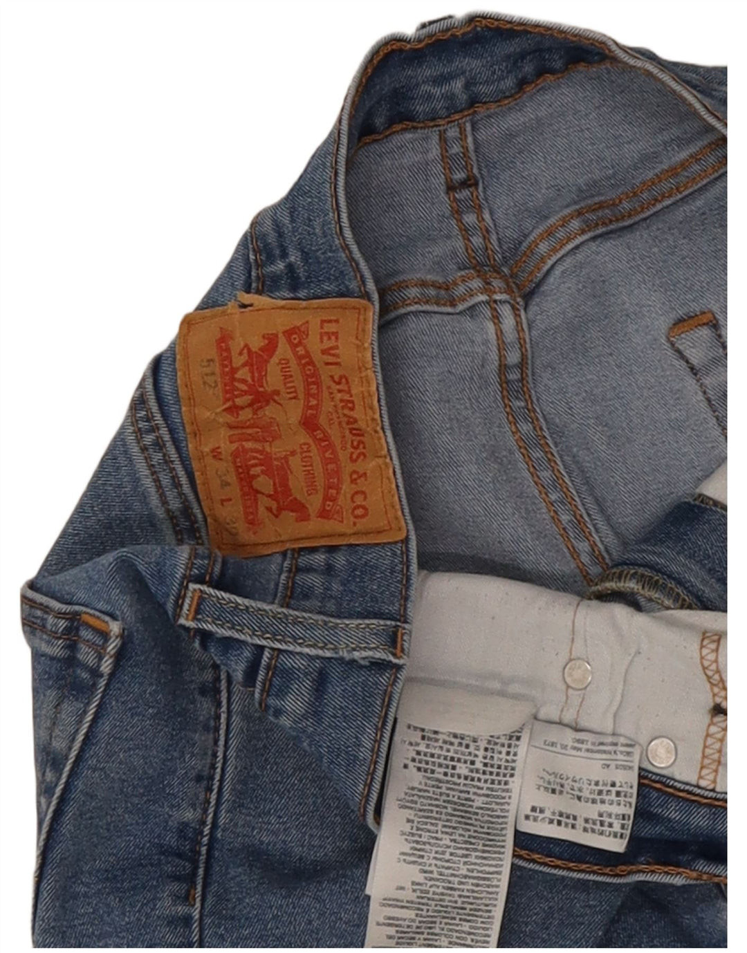 Levi's Herre 512 Slim Tapered Jeans W34 L30 Blå Bomuld
