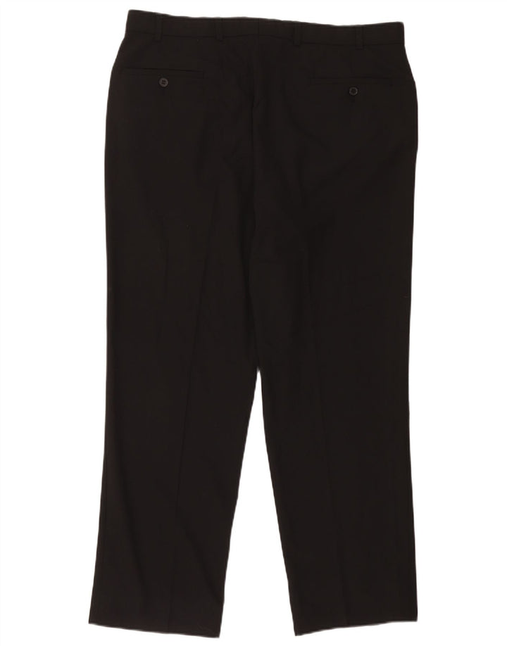 Marks & Spencer Straight Casual bukser til mænd W36 L29 sort polyester