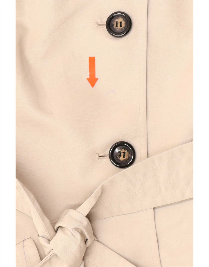 Marks & Spencer Trench Coat til kvinder UK 12 Medium Beige Polyester Classic