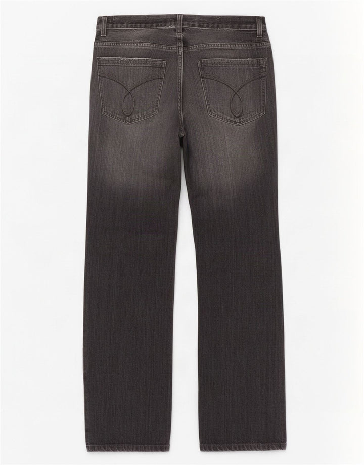 Calvin Klein Dame Jeans med lav talje Bootcut W30 L30 Grå Bomuld