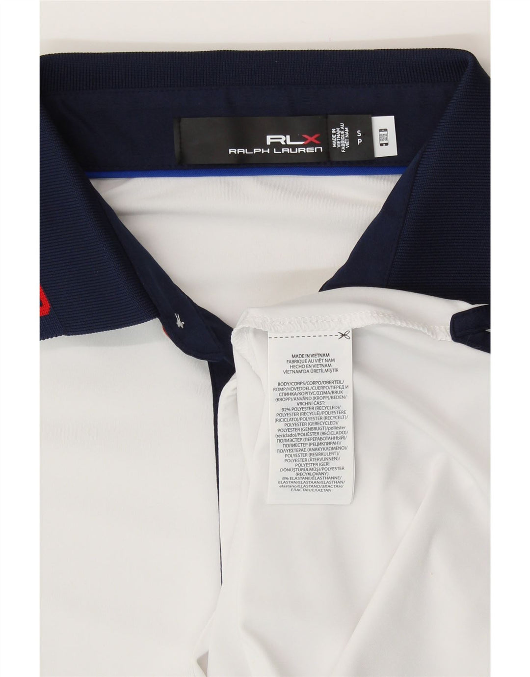 Ralph Lauren Herre USA Polo Shirt Lille hvid stribet polyester