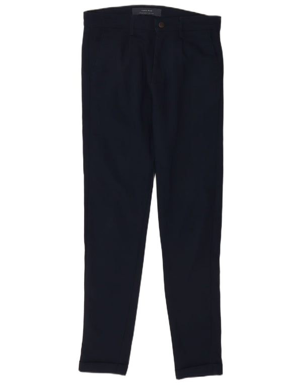 Zara Herre Skinny Chino Bukser EU 38 Small W30 L29 Navy Blue