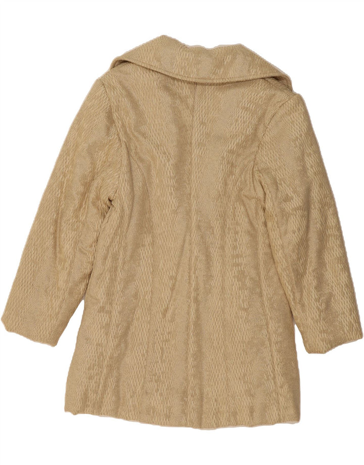 MAZZI Womens Overcoat UK 8 Small Beige Animal Print Vintage Mazzi and Second-Hand Mazzi from Messina Hembry 