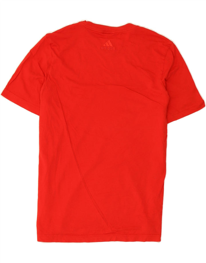 ADIDAS Mens Graphic T-Shirt Top Medium Red Cotton Vintage Adidas and Second-Hand Adidas from Messina Hembry 