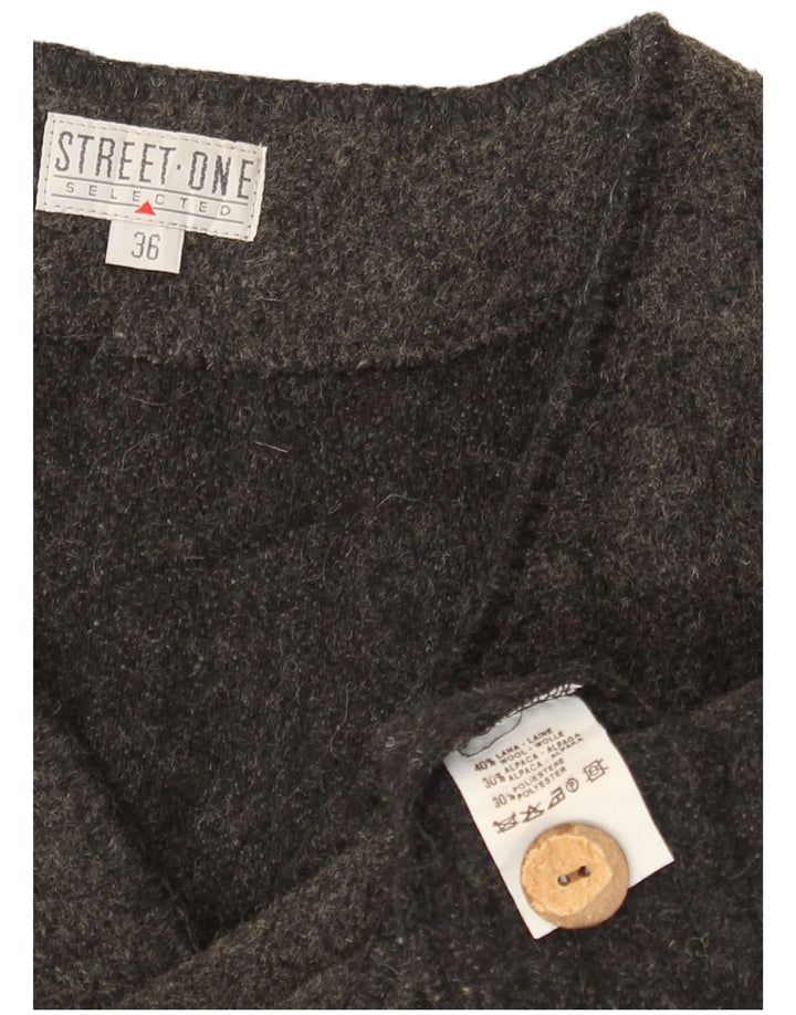 Street One Dame Oversized 4-knaps blazerjakke EU 36 lille grå uld