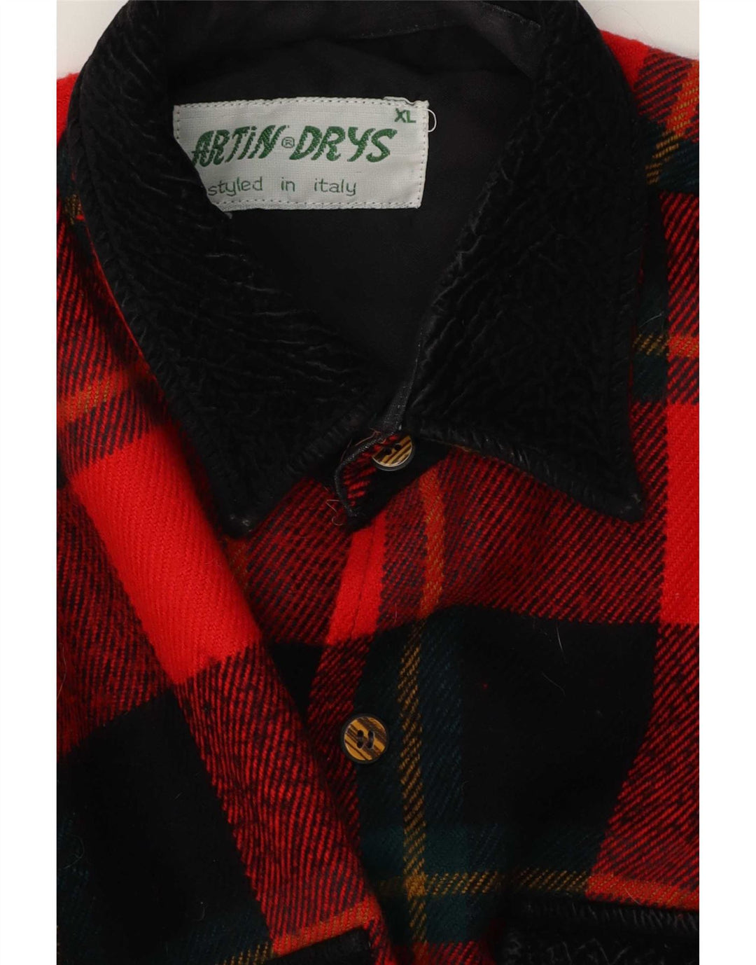 Vintage flannelskjorte til mænd XL rød ternet