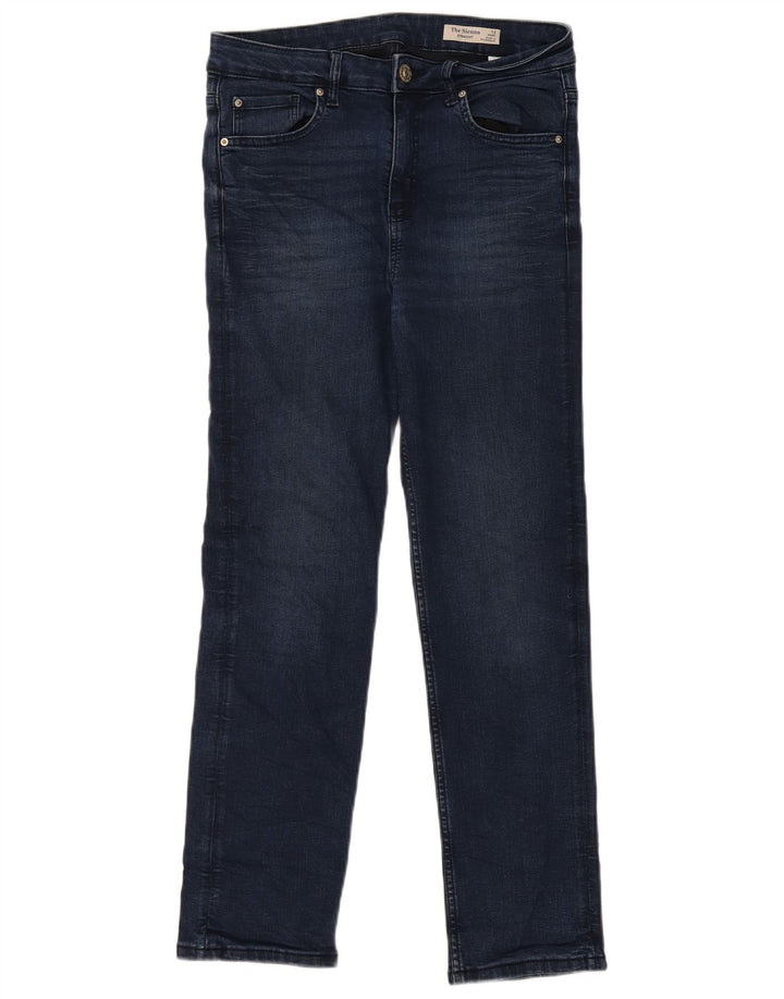 Marks & Spencer Lige jeans til kvinder UK 12 Medium W30 L28 Marineblå