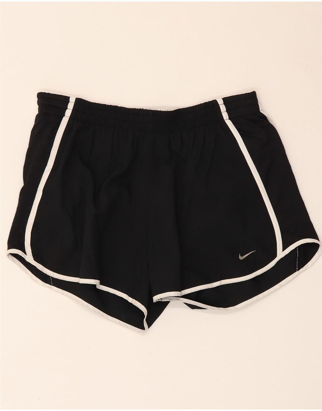 NIKE Dri Fit sportsshorts til kvinder UK 12/14 medium sort polyester