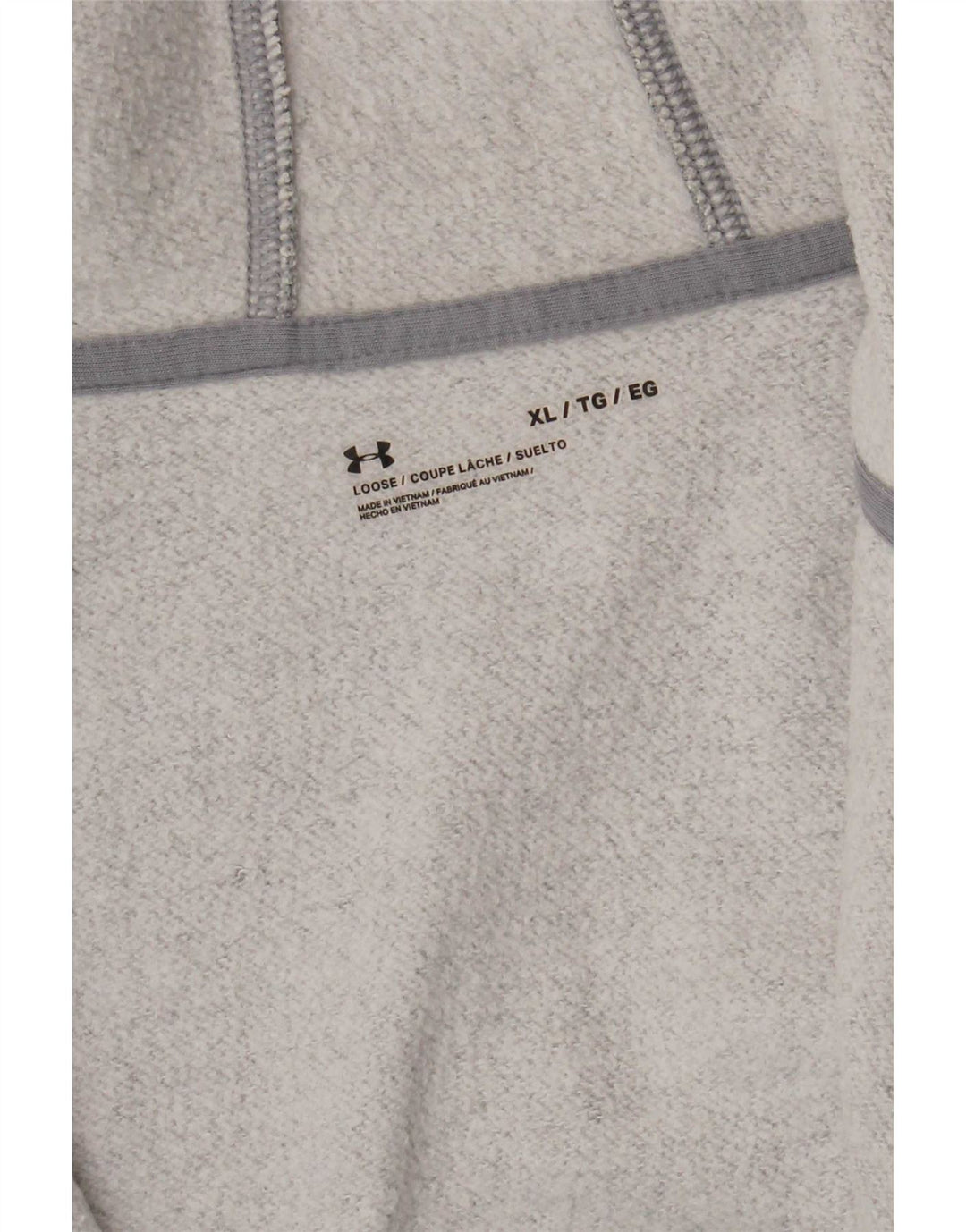Under Armour Herre hættetrøje med lynlås XL Grå Flecked