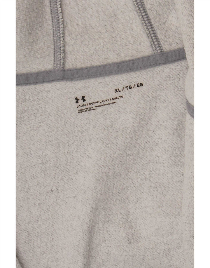 Under Armour Herre hættetrøje med lynlås XL Grå Flecked