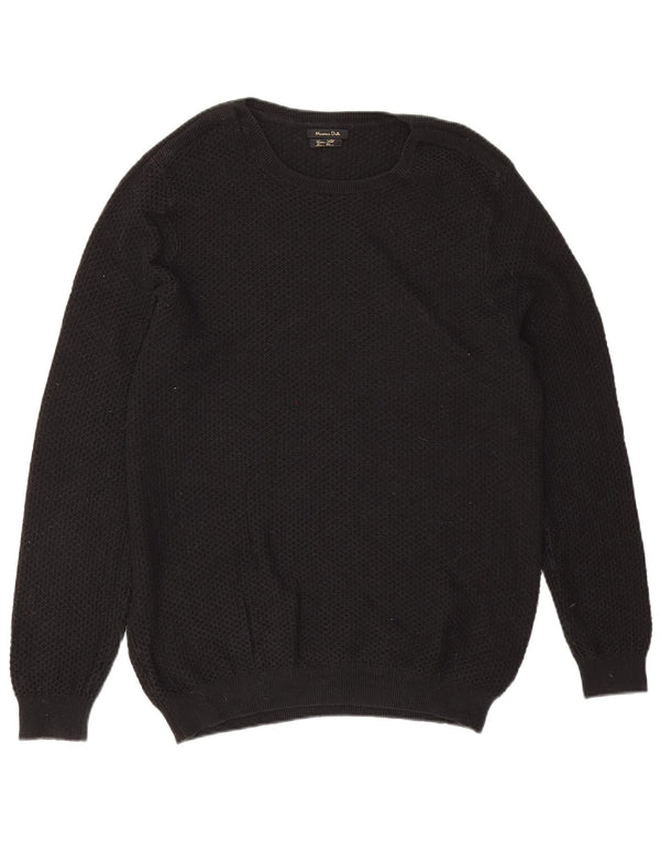Massimo Dutti Herre trøje med rund hals XL sort bomuld