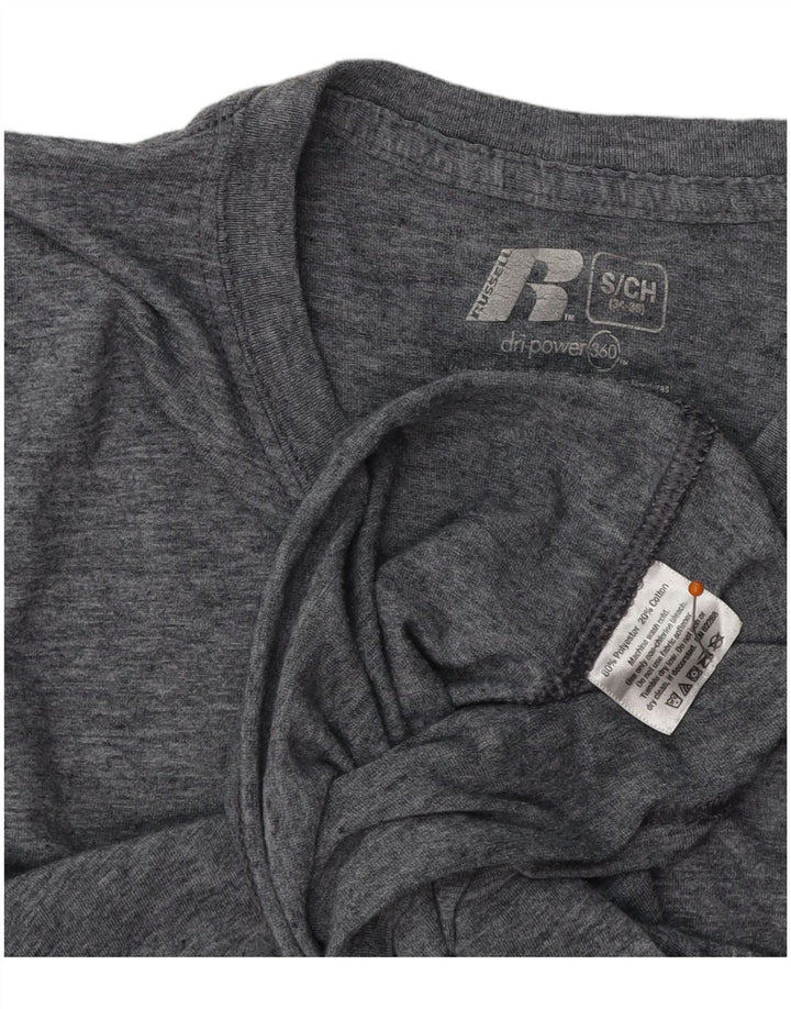 RUSSELL ATHLETIC Herre T-Shirt Top UK 34/36 Lille Grå Polyester