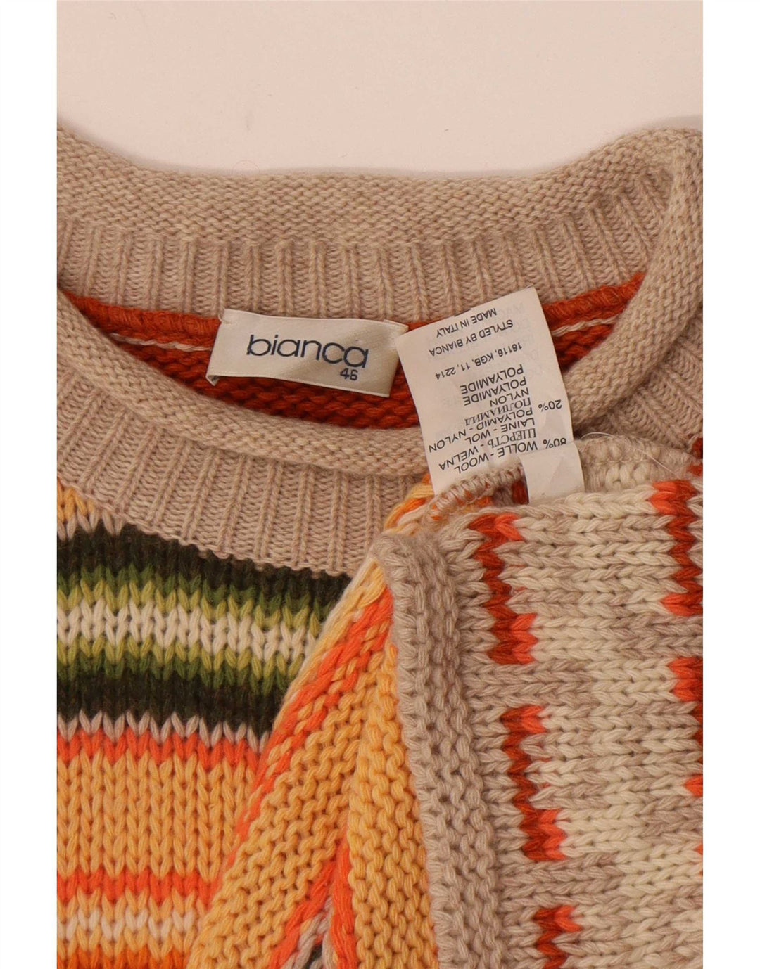 Bianca Dame Turtle Neck Jumper Sweater IT 46 Stor Flerfarvet