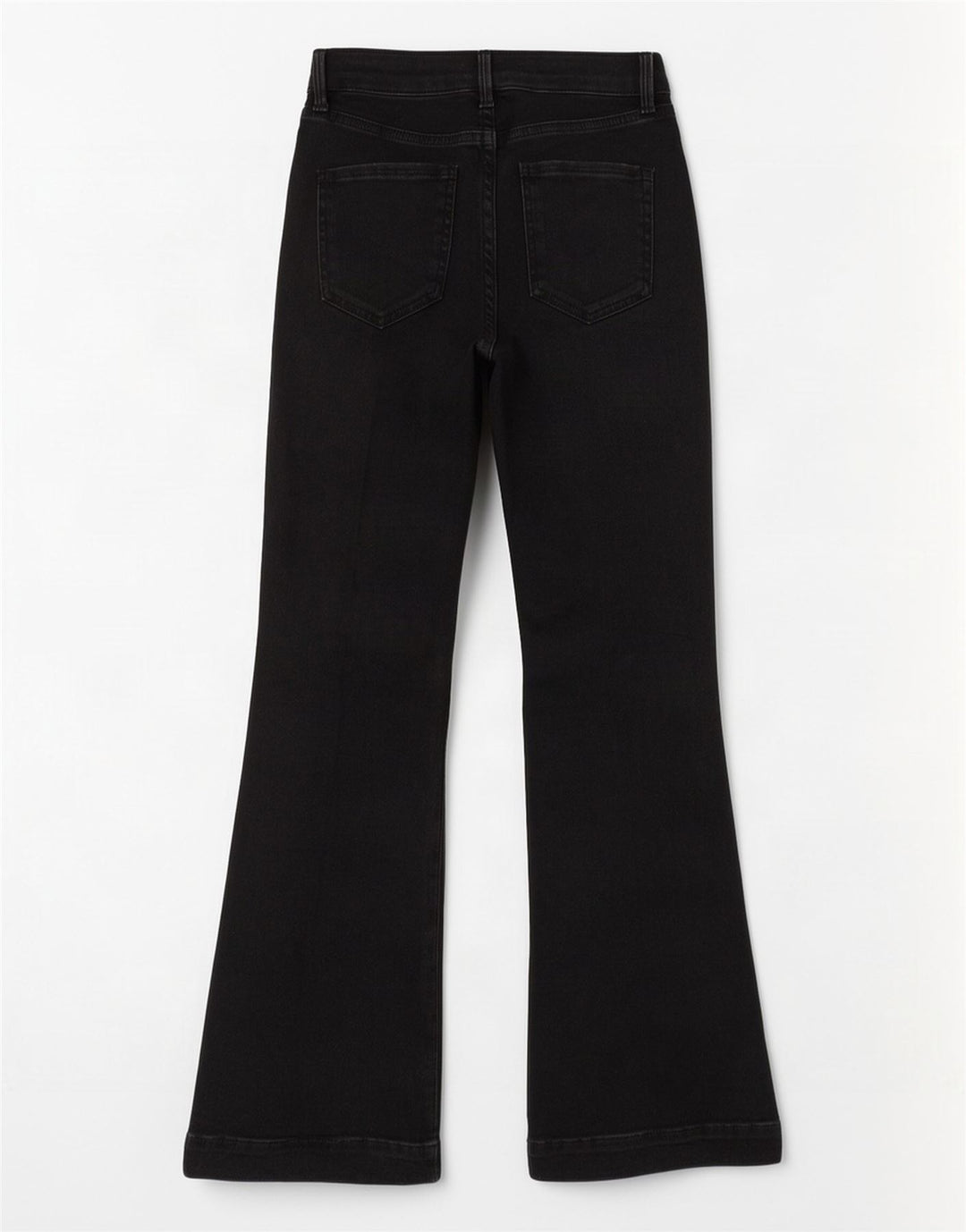 Marks & Spencer Dame Flared Jeans UK 8 Small W26 L31 Black