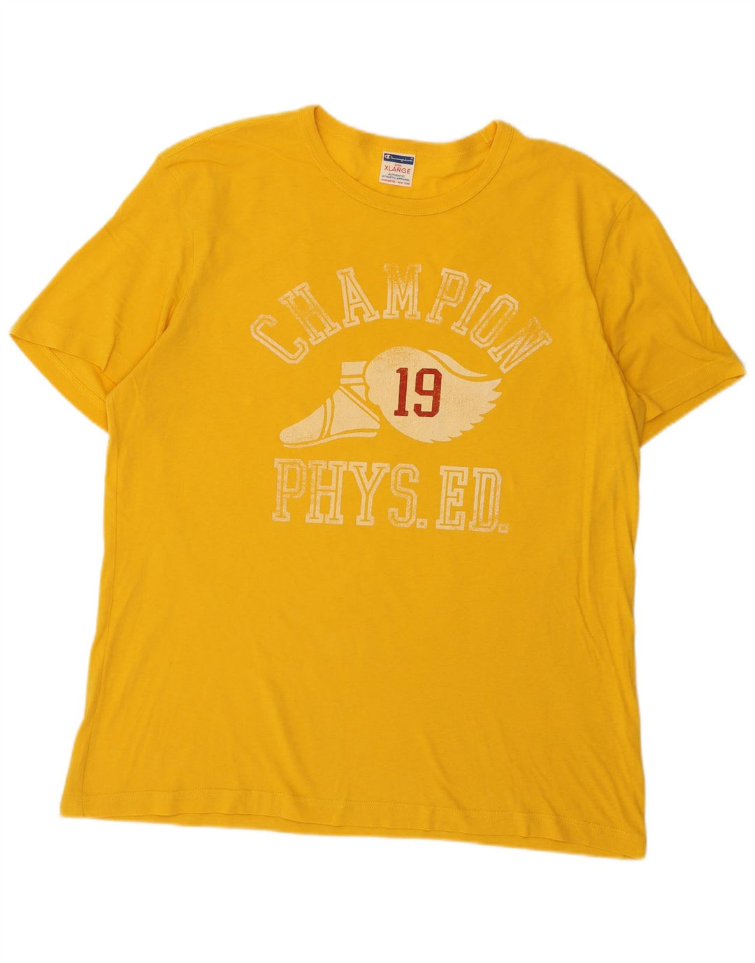 Champion Herre Regular Graphic T-Shirt Top XL Gul