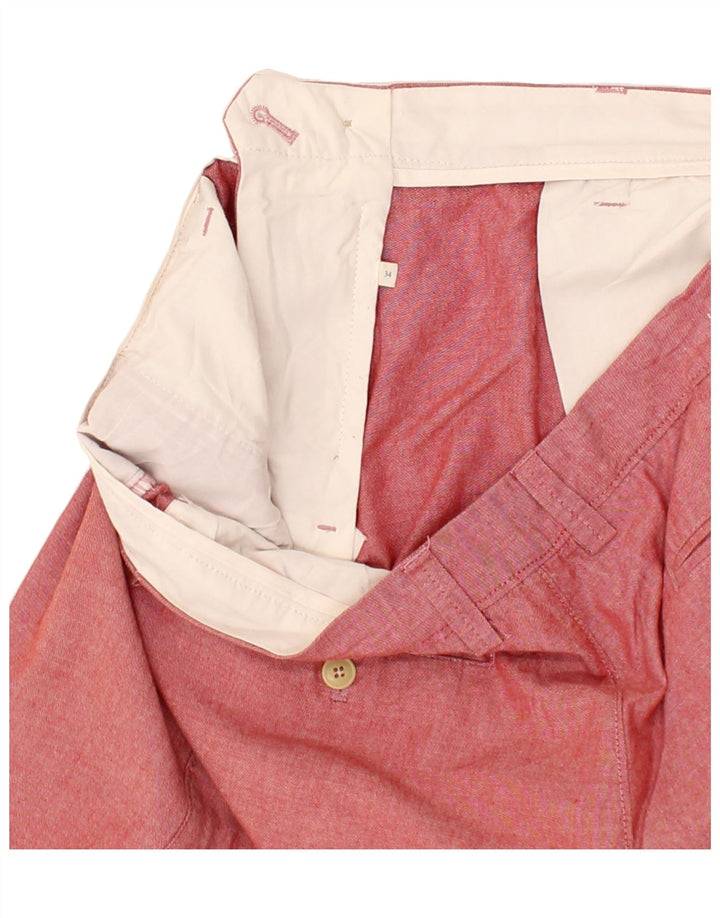 J. CREW Mens Chino Shorts W34 Large Red Cotton Vintage J. Crew and Second-Hand J. Crew from Messina Hembry 