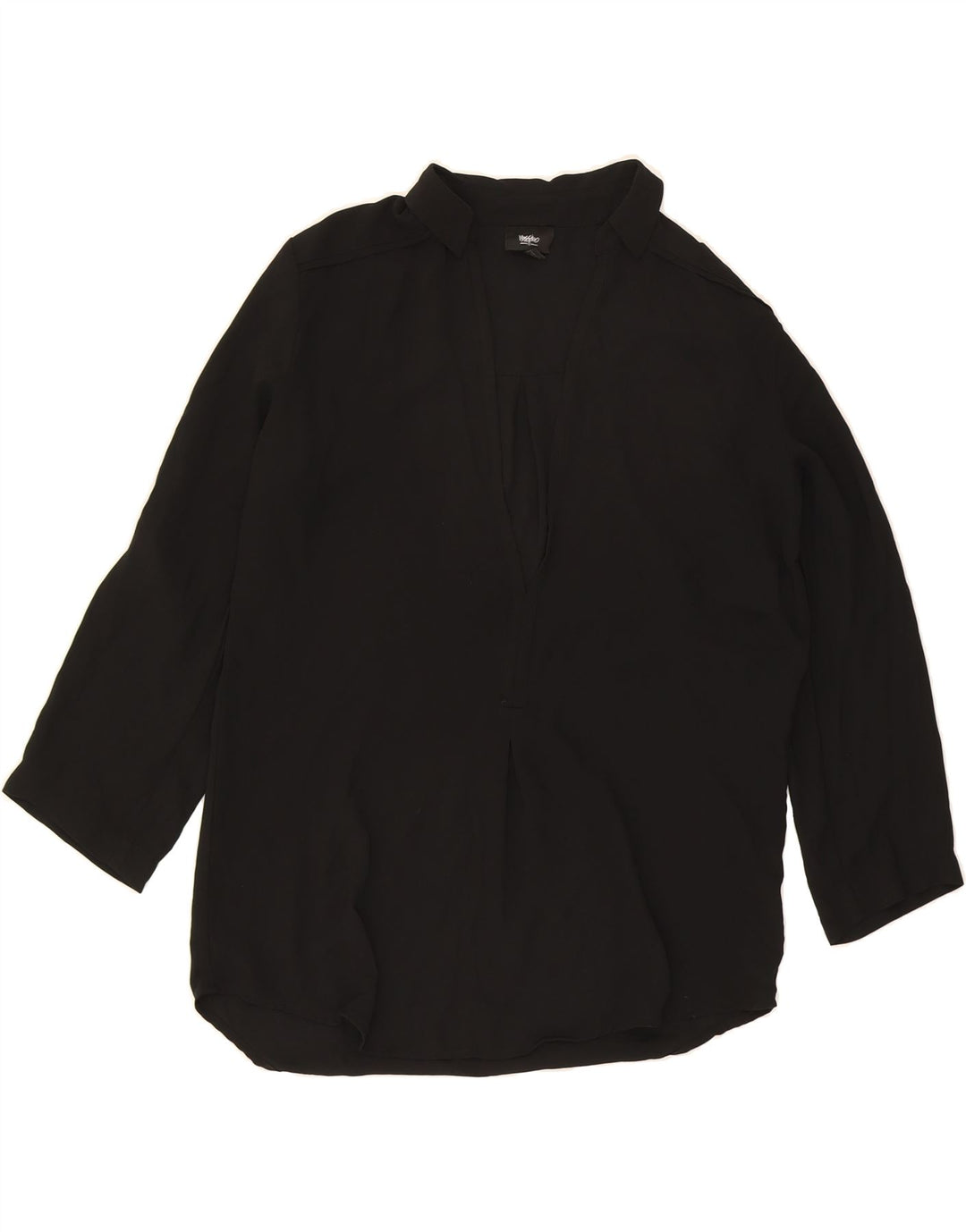MOSSIMO Womens Long Tailed Oversized Pullover Shirt UK 6 XS Black Vintage Mossimo and Second-Hand Mossimo from Messina Hembry 