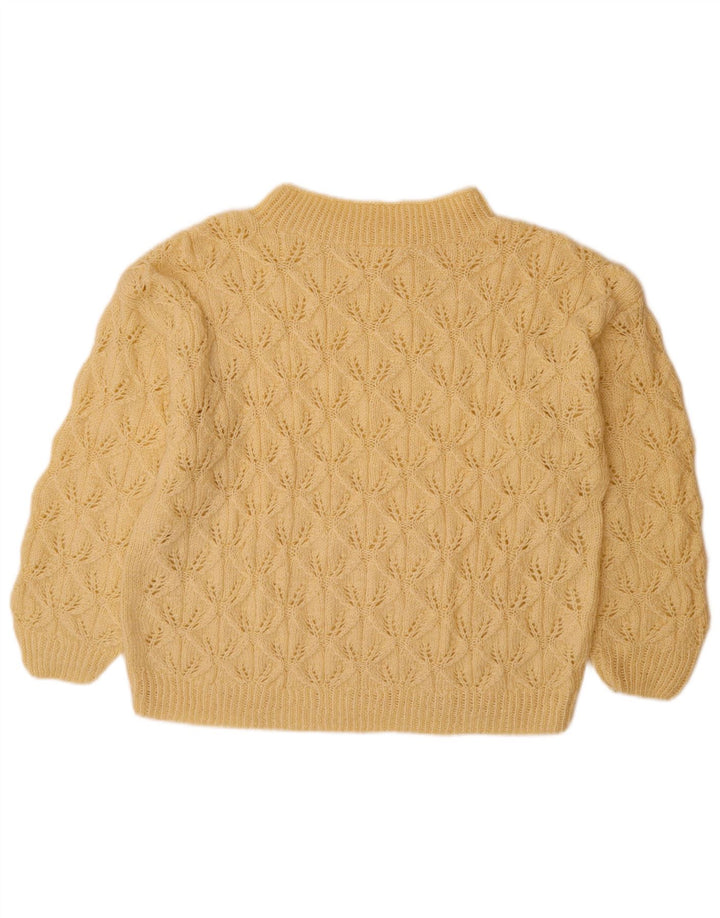 VINTAGE Dame Turtle Neck Jumper Sweater UK 14 Large Beige