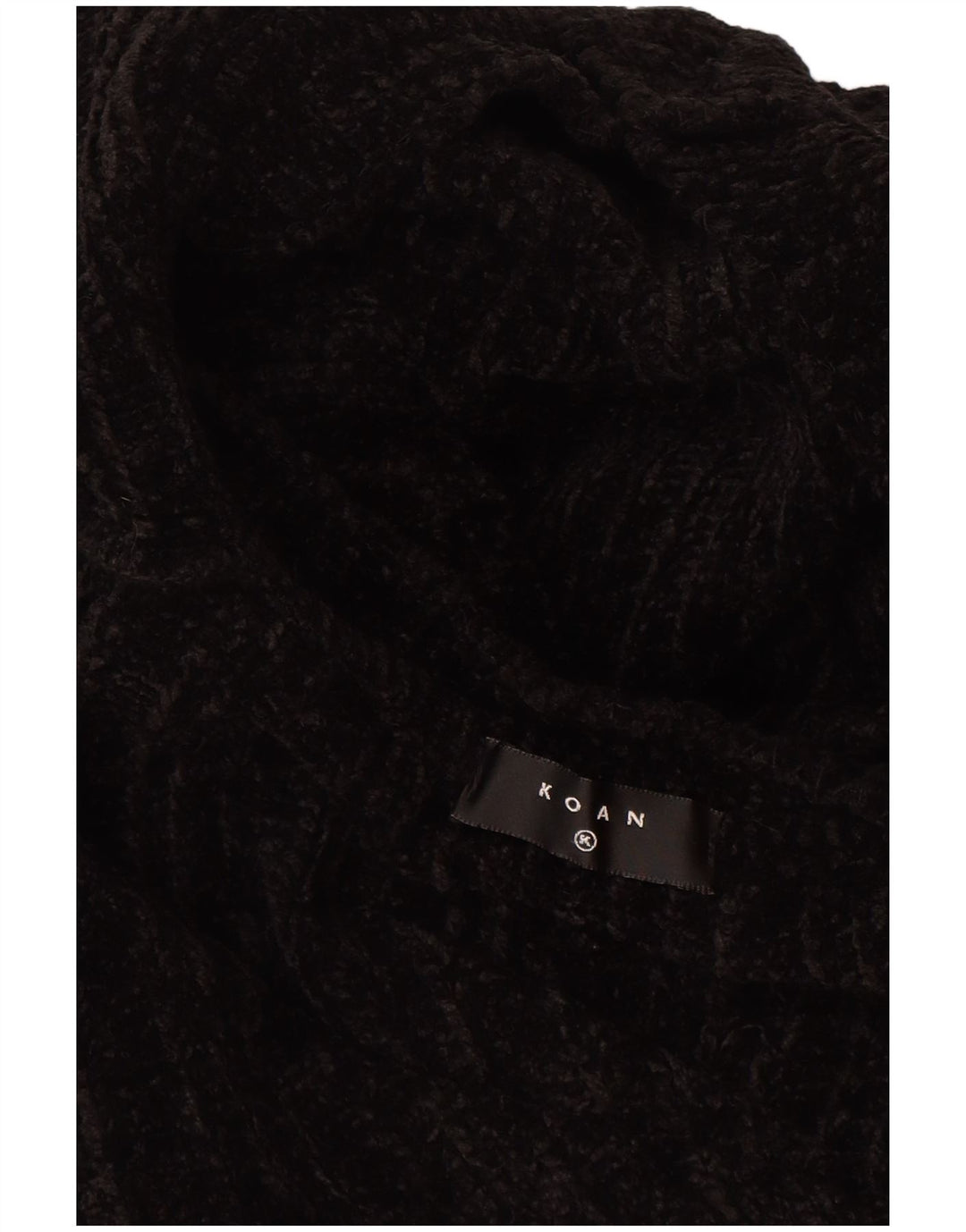 Vintage herre V-hals sweater XL sort akryl