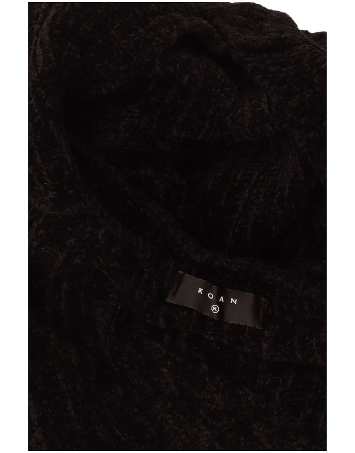 Vintage herre V-hals sweater XL sort akryl