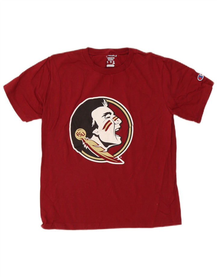 Champion Boys Grafisk T-Shirt Top 7-8 år Medium Rød
