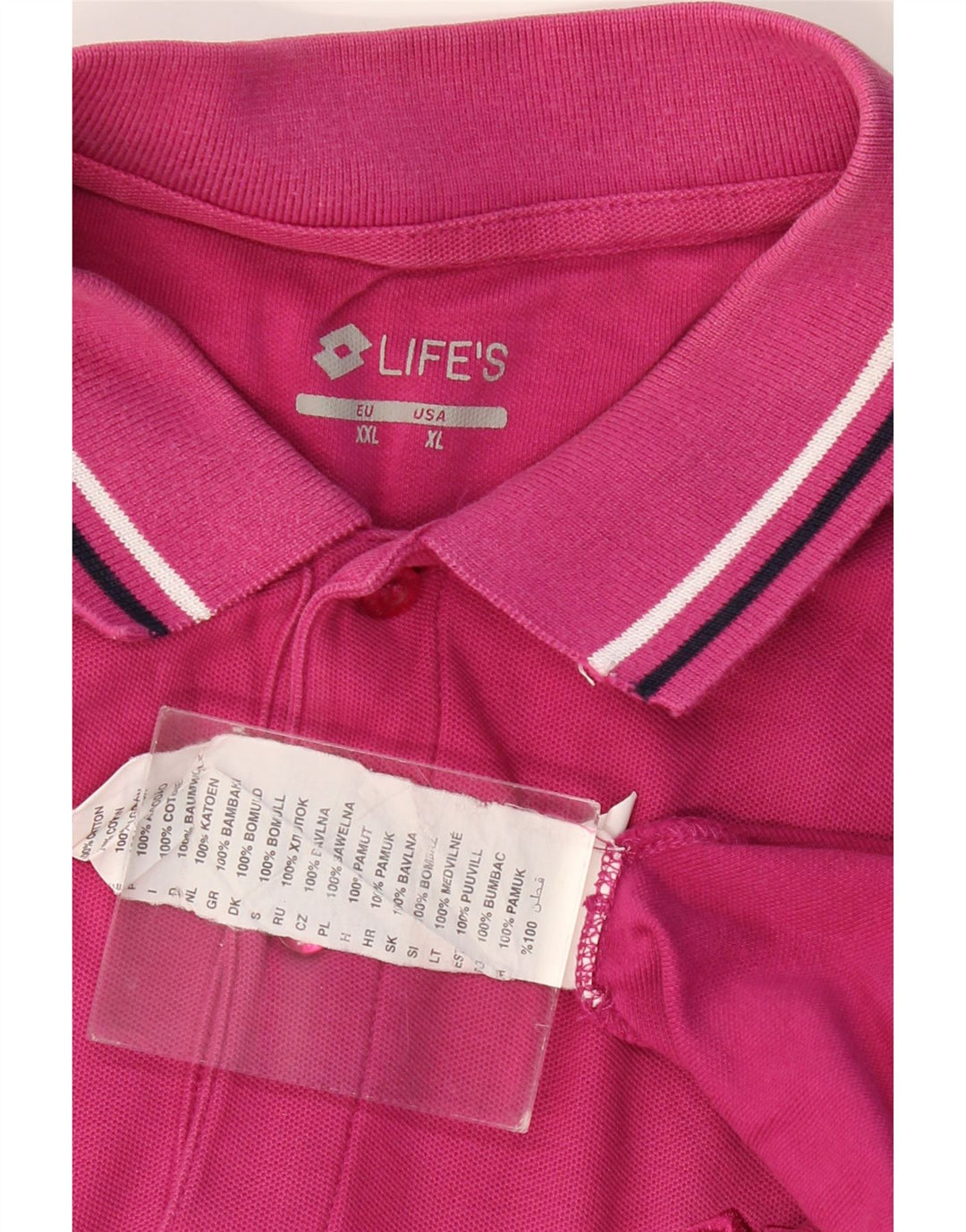 LOTTO Poloshirt til mænd XL Pink Bomuld