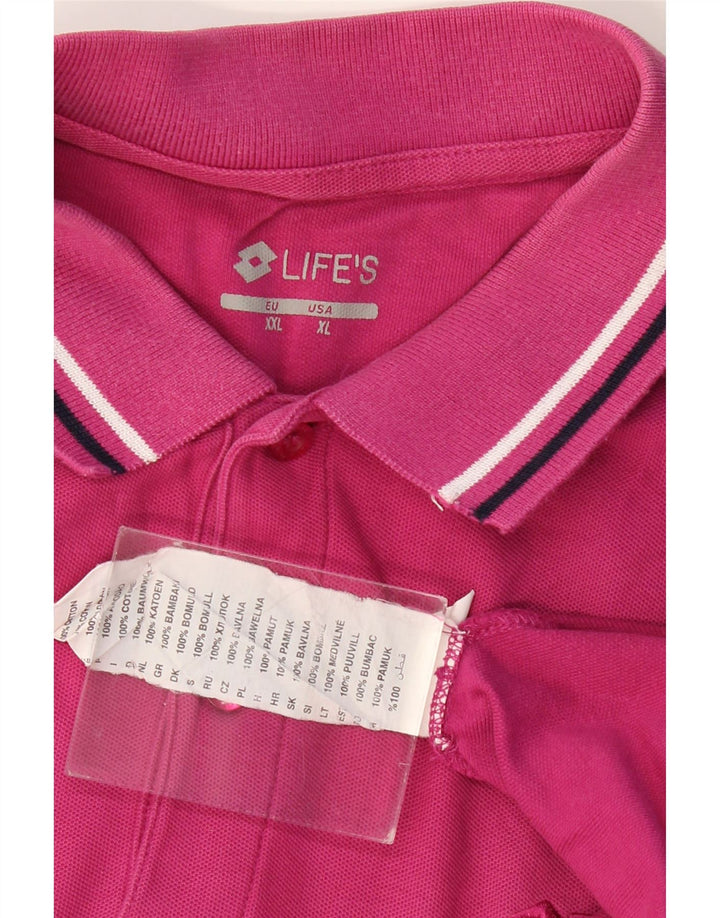 LOTTO Poloshirt til mænd XL Pink Bomuld