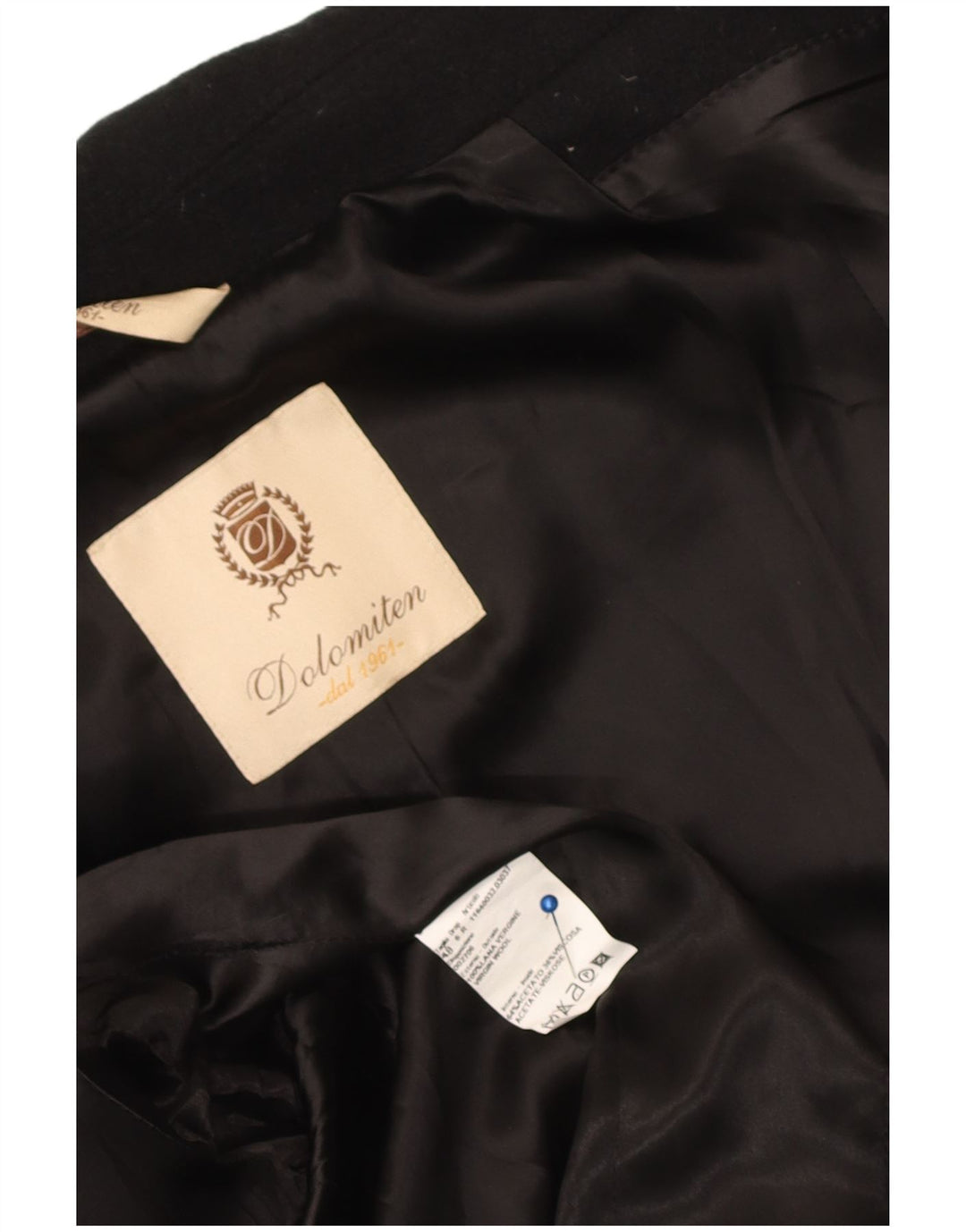 Dolomiten Dame Duffle Jacket IT 48 XL Sort Virgin Wool