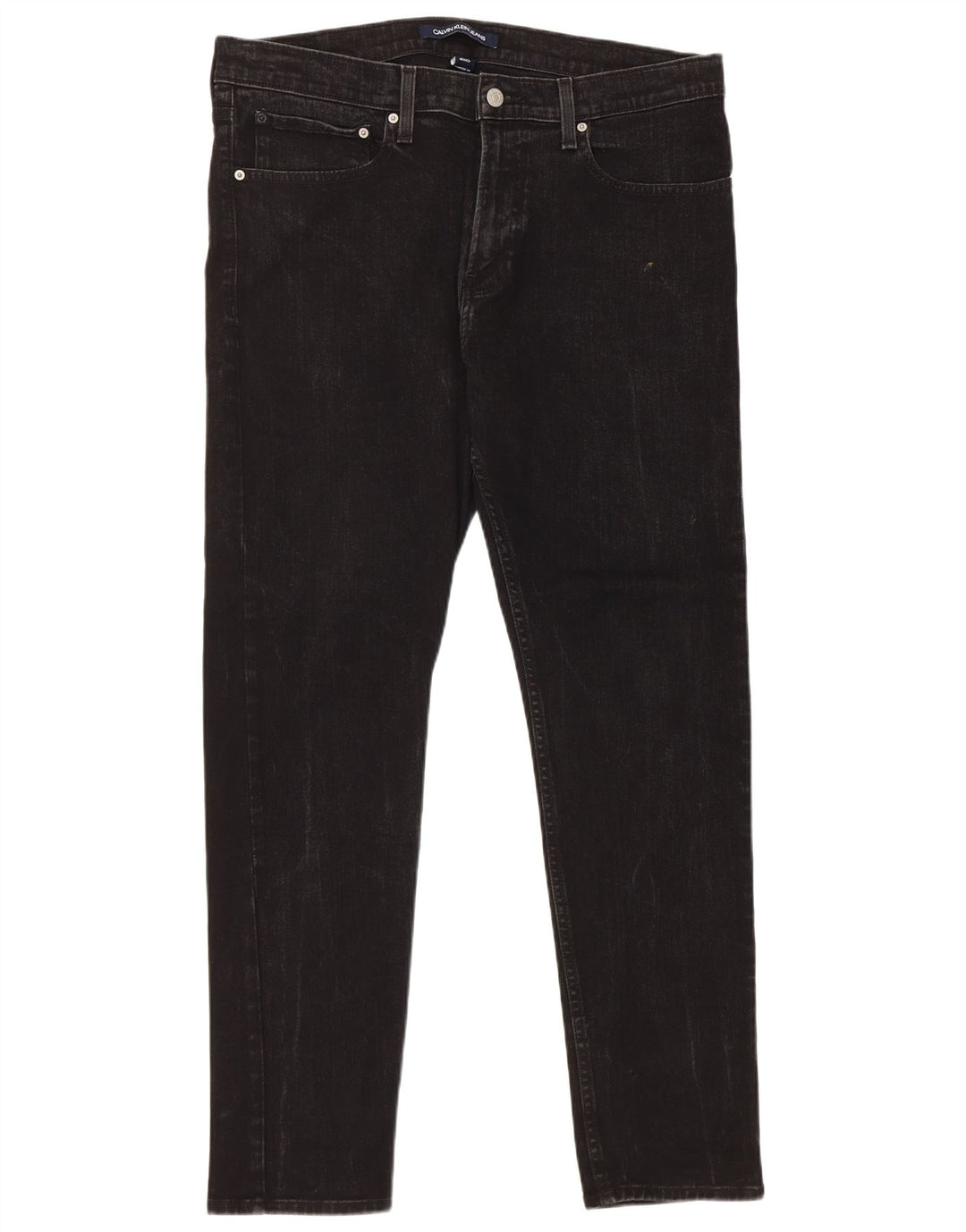 Calvin Klein Herre Slim Jeans W36 L32 Sort Bomuld