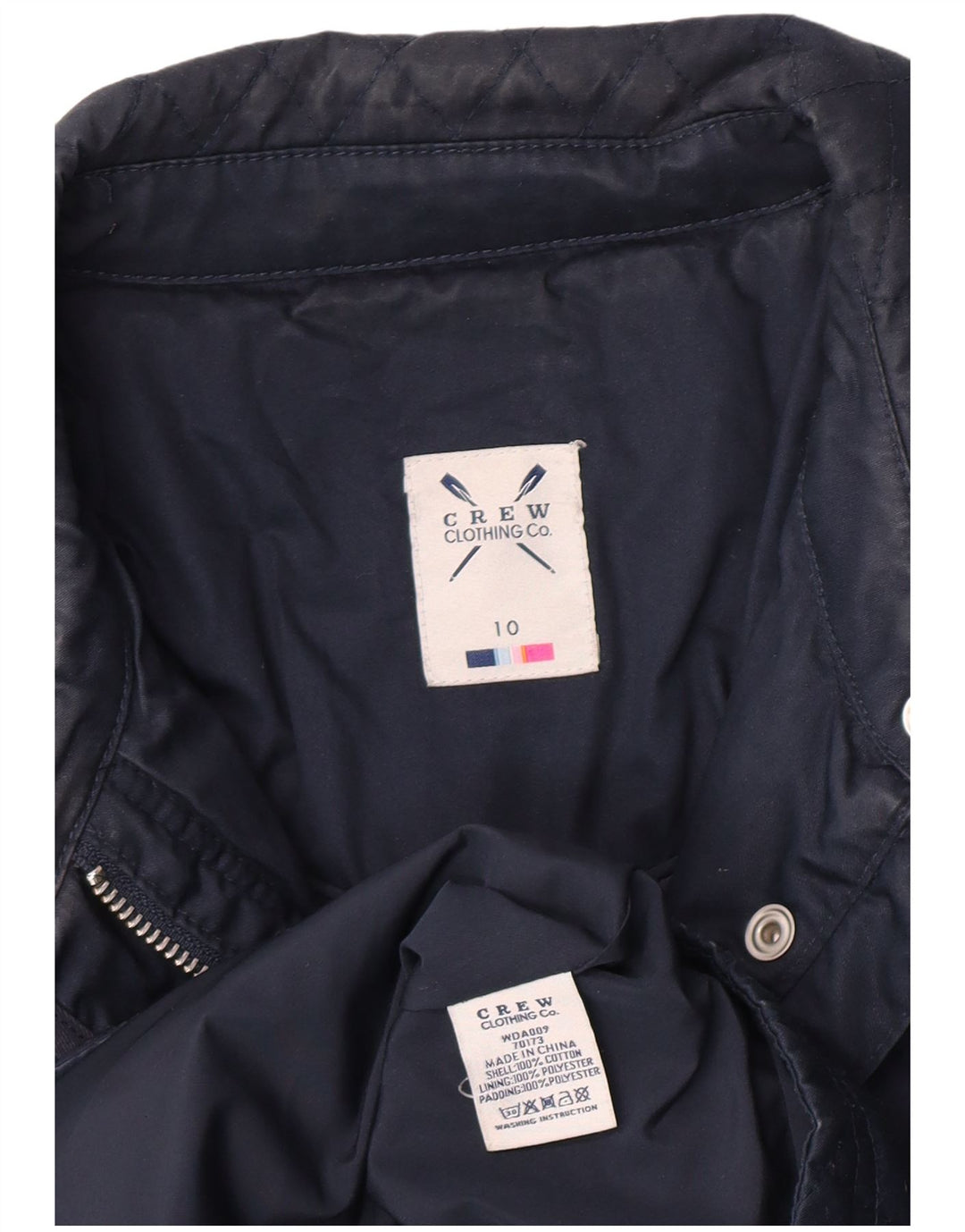 Besætningstøj Dame Regular Fit Quiltet Jakke UK 10 Small Navy Blue