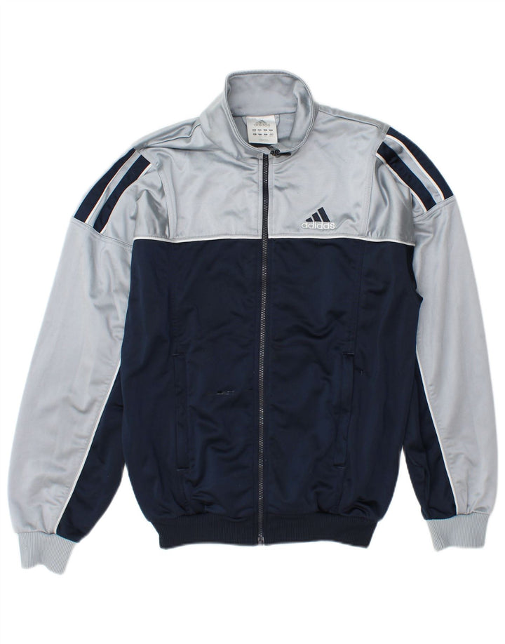 Adidas Træningsdragt til mænd Topjakke UK 32/34 XS Blå Colourblock Polyester
