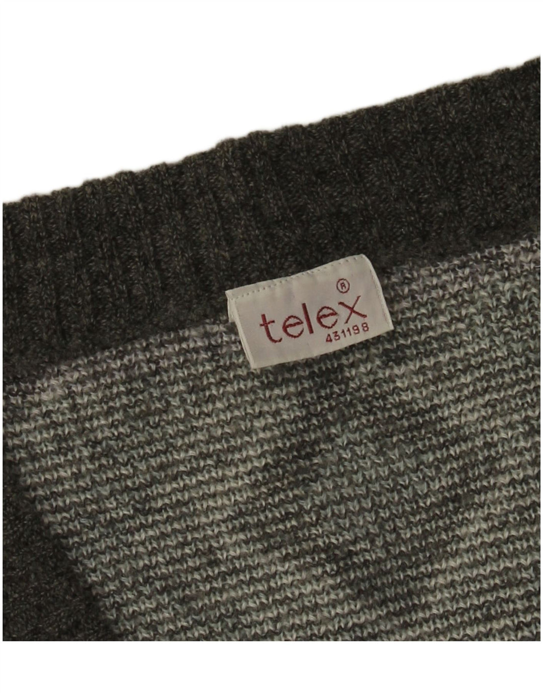 Vintage herre cardigan sweater Large Grey Argyle/Diamond