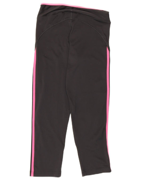 Adidas Dame Climalite Capri Leggings UK 8 Small Black Polyester
