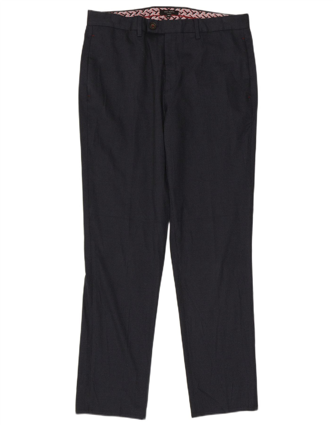 Ted Baker Herre London Straight Suit Bukser W34 L31 Navy Blue Polyester