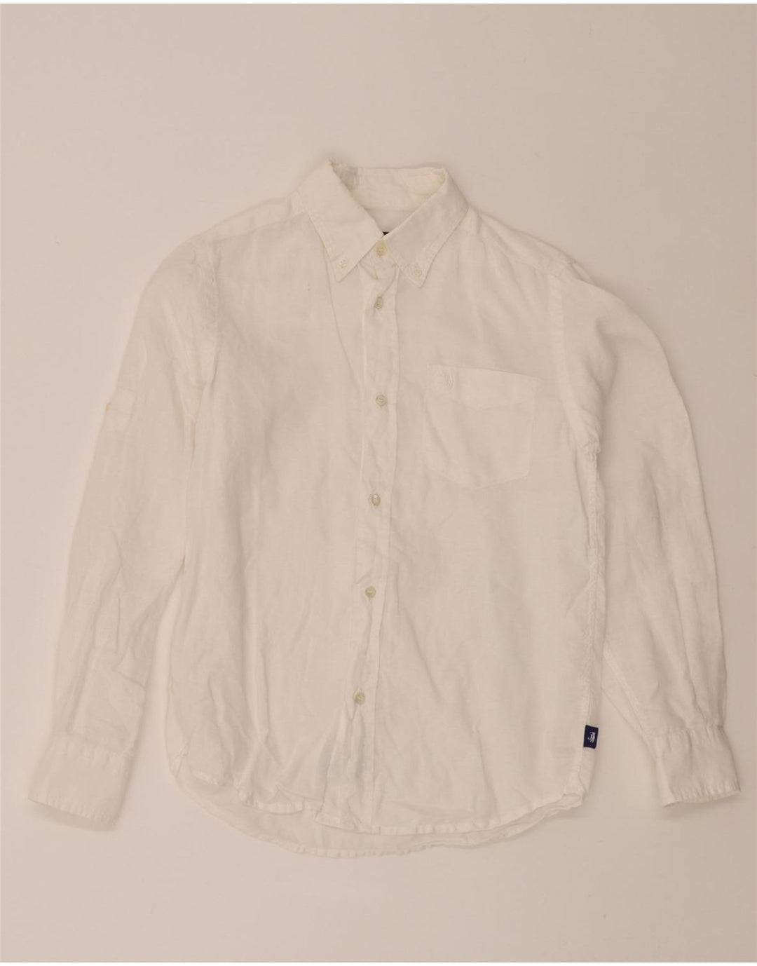 JECKERSON Boys Shirt 11-12 Years White Ramie Vintage Jeckerson and Second-Hand Jeckerson from Messina Hembry 