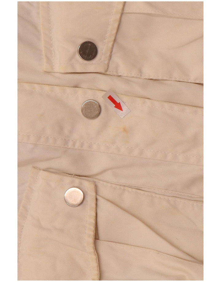 Zara Womens Utility Jacket UK 16 Large Off White Nylon
