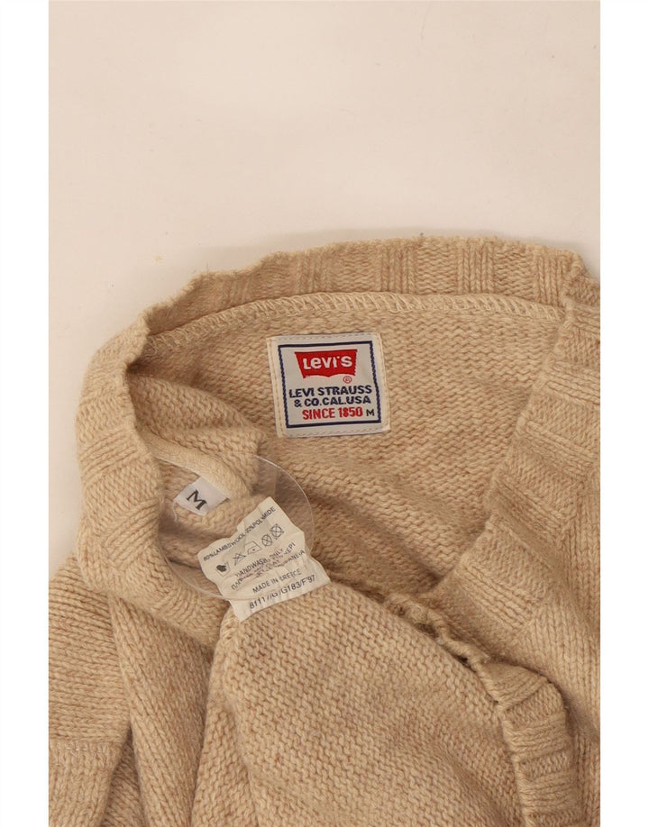 Levi's Herre V-hals sweater Medium Beige Uld