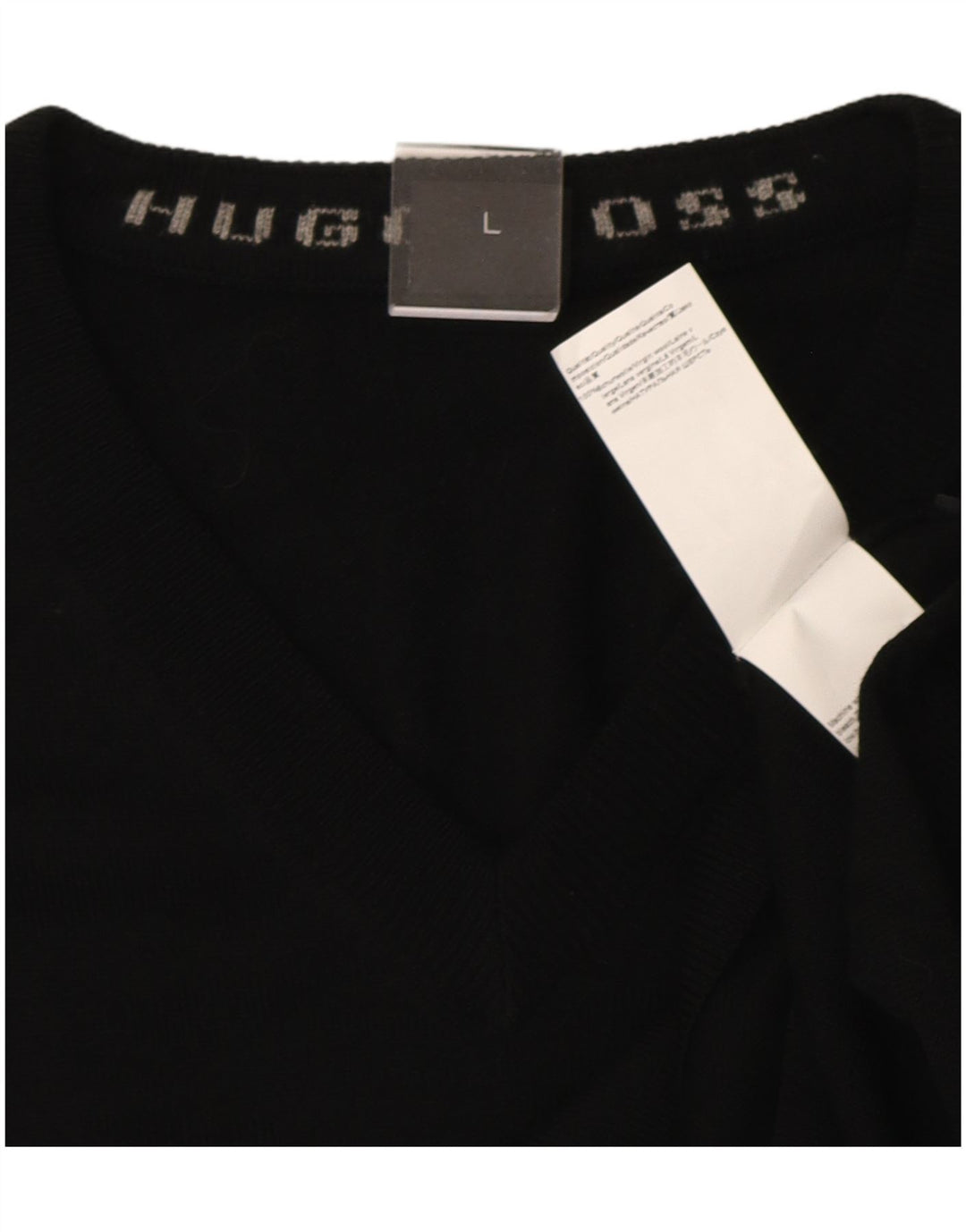 Hugo Boss Herre V-hals sweater Stor sort uld