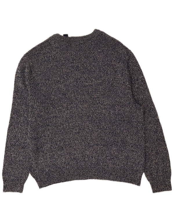 Chaps Herre Crew Neck Jumper Sweater 2XL Navy Blue Flecked Bomuld