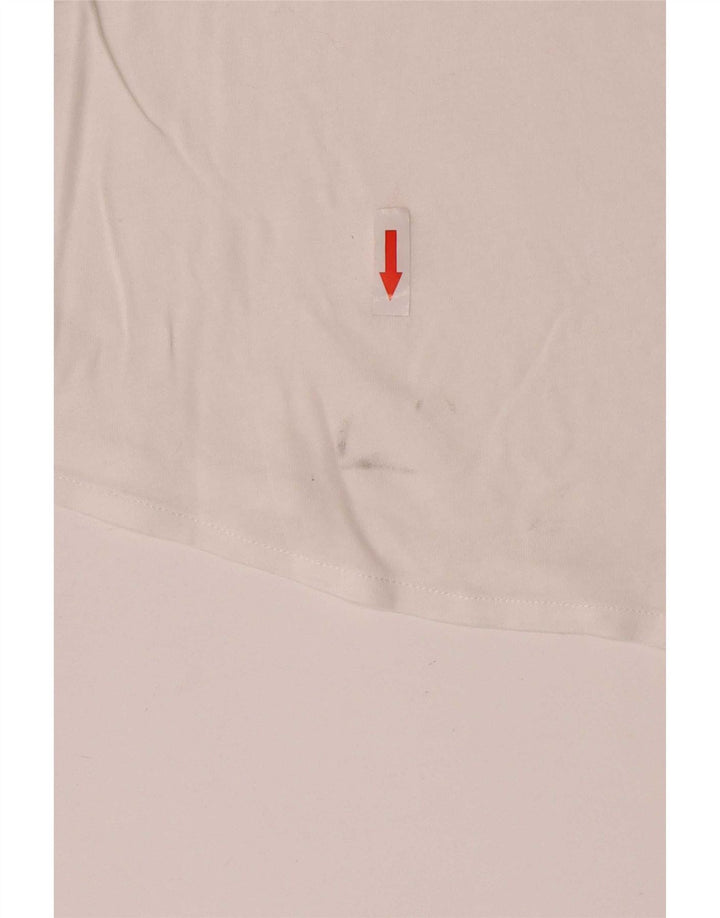 Massimo Dutti Dame Se Through Top Langærmet UK 12 Medium White Lyocell