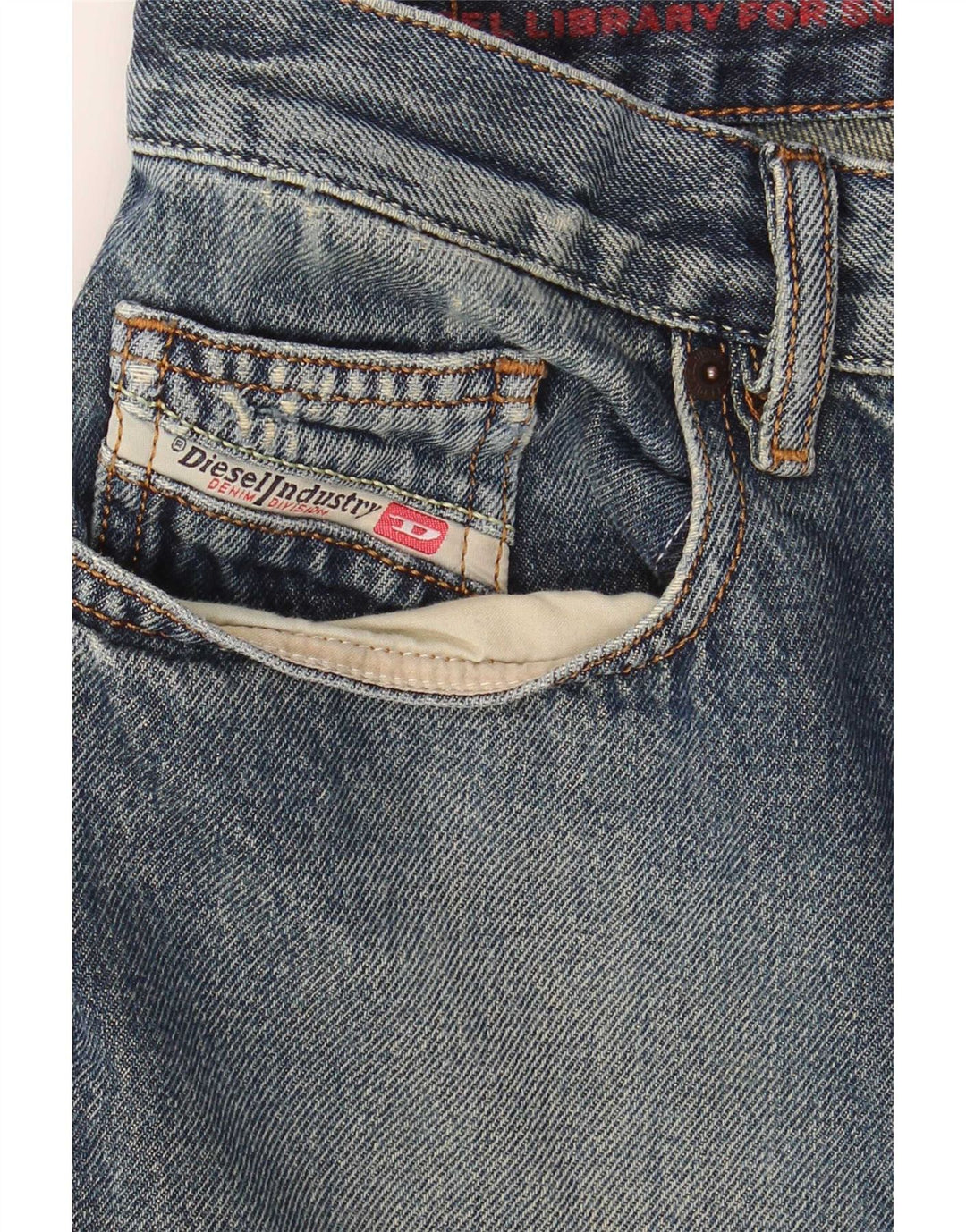 Diesel Straight Jeans til mænd W32 L30 Blå Bomuld