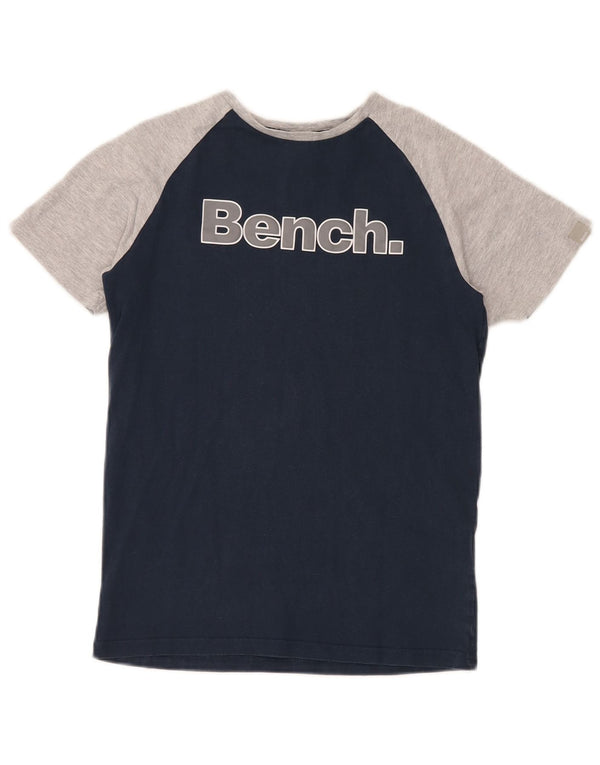 BENCH Drenge Grafisk T-shirt Top 11-12 år Marineblå Colourblock Bomuld