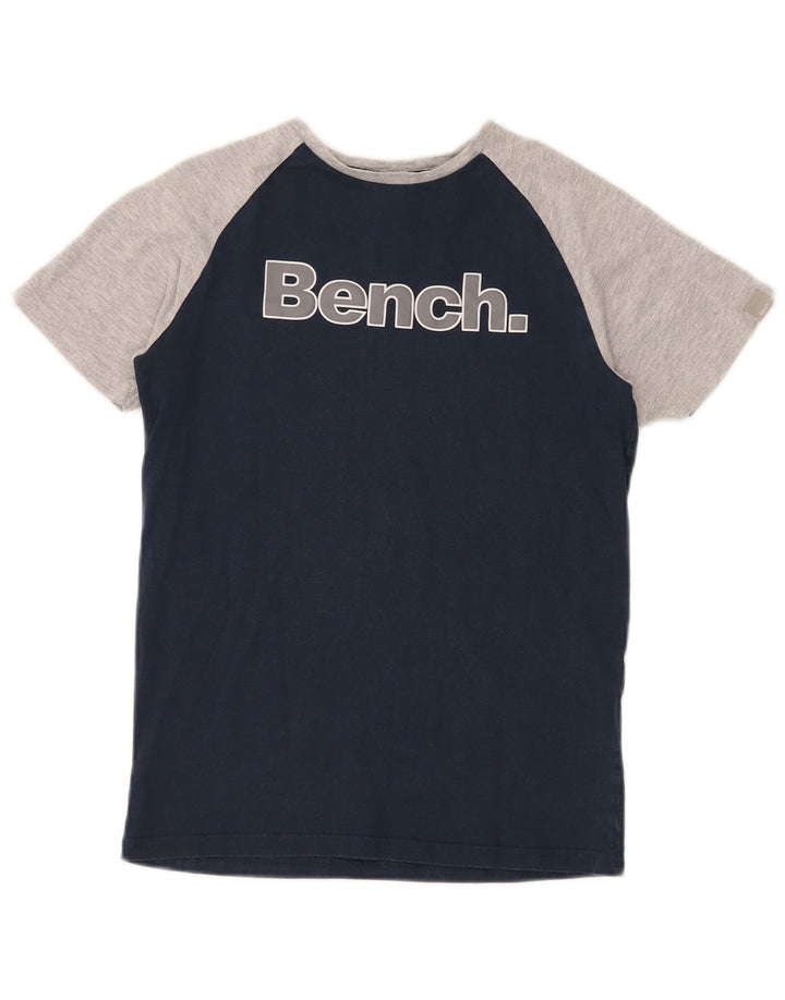 BENCH Drenge Grafisk T-shirt Top 11-12 år Marineblå Colourblock Bomuld