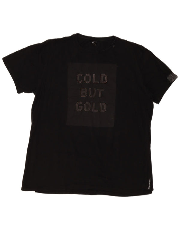 Replay Herre Grafisk T-Shirt Top XL Sort