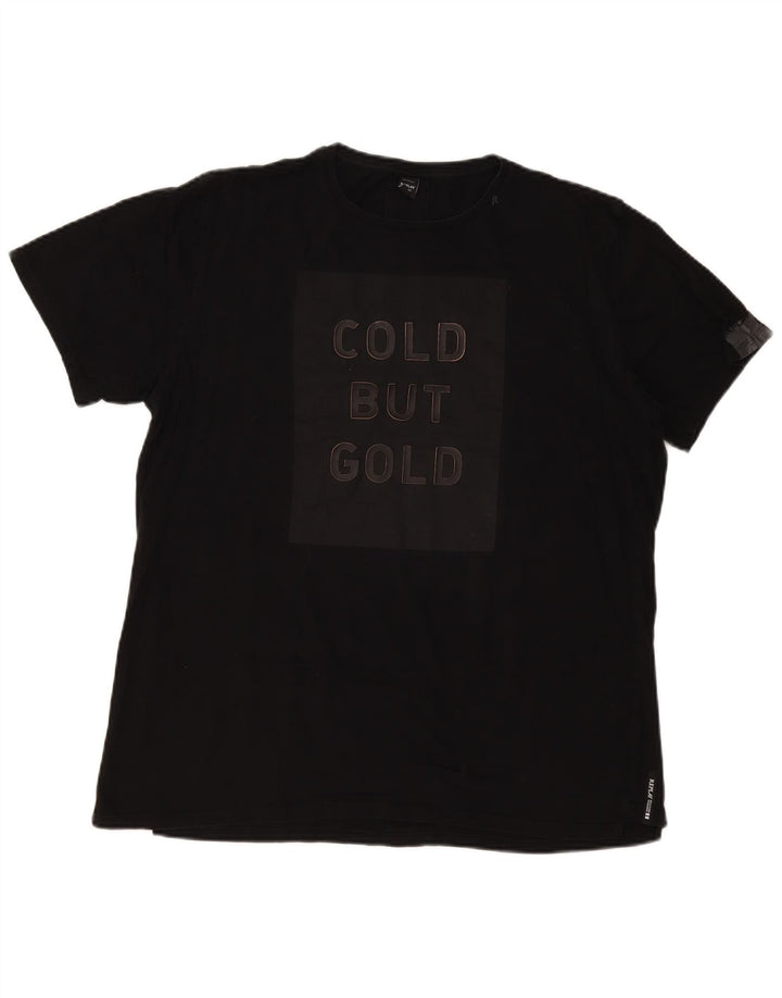 Replay Herre Grafisk T-Shirt Top XL Sort