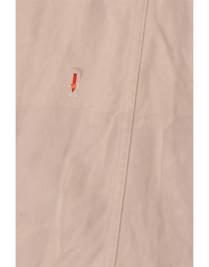 Zara Dame Midi Denim Nederdel Medium W28 Hvid Bomuld